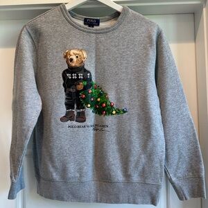 Polo Bear Christmas sweatshirt. Boys L (14/16)